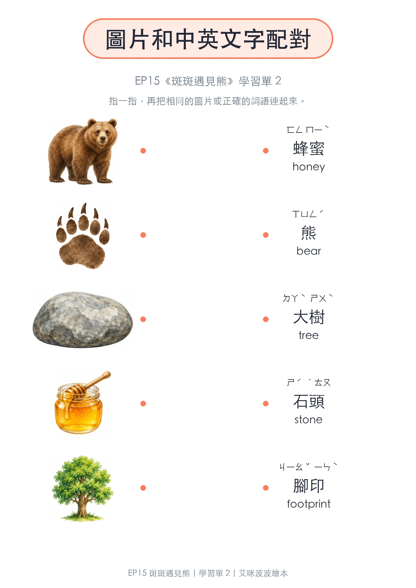 圖片和中英文字配對